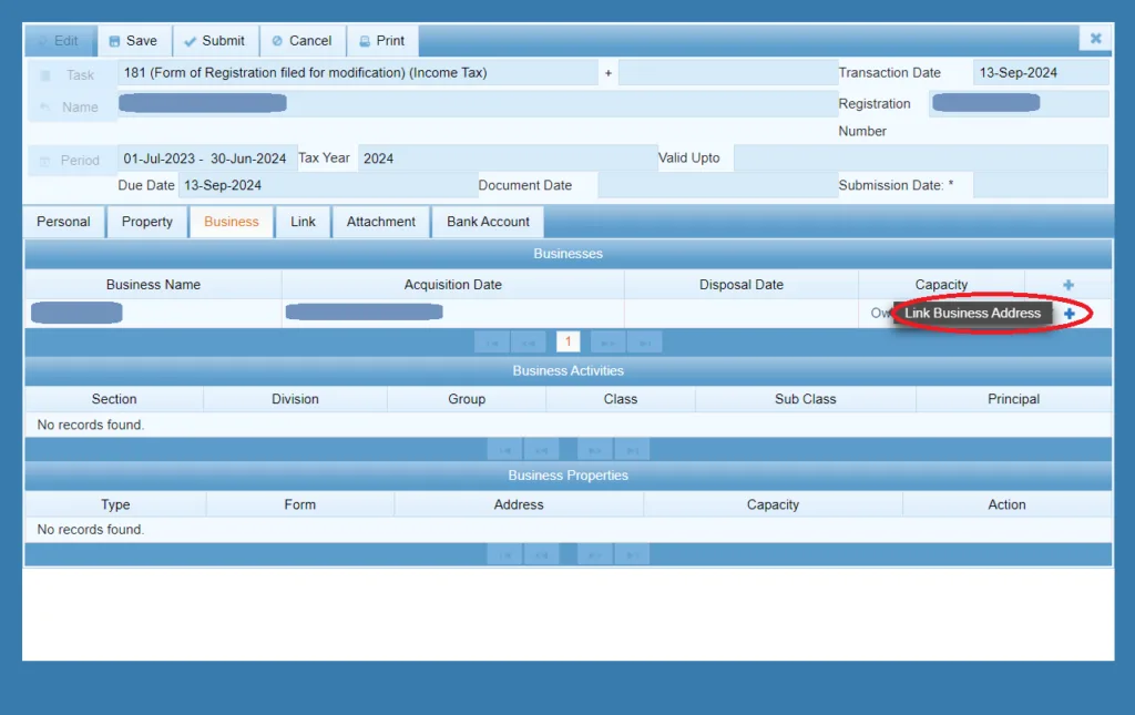Sole proprietorship business address